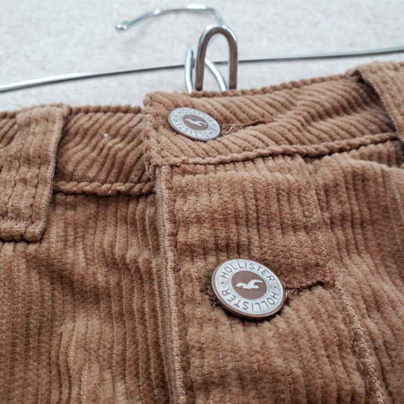 Hollister Corduroy Golden Brown Button Up Skirt - Picture 5 of 9